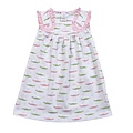 Baby Loren Pink Alligators Pima Dress