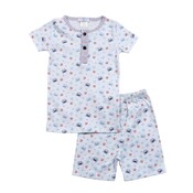 Baby Loren Blue Crabs and Stars Pima Two Pieces Loungewear