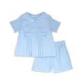 Lullaby Set Andrew Short Set Blue Linen