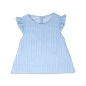 Lullaby Set Angel Blouse and Isabella Skirt Set Blue and Pink Linen