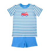 Ishtex Textile Products, Inc Firetruck Boy's Shorts Set