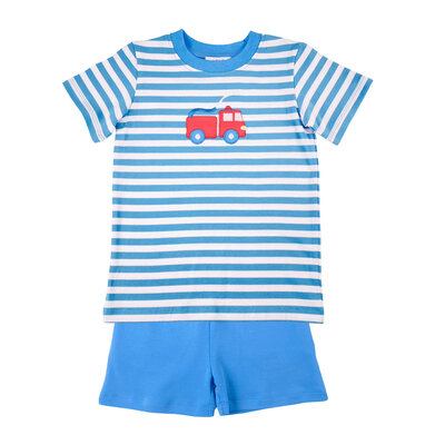 Ishtex Textile Products, Inc Firetruck Boy's Shorts Set