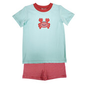 Ishtex Textile Products, Inc Crab Applique Boy's Shorts Set