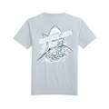 Southern Tide SS Shark Plank Heather Tee Heather Platinum Grey