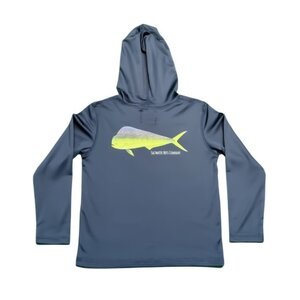 Saltwater Boys Company Navy Peridido Performance Hoodie UPF 50+