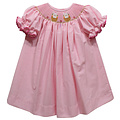 Vive La Fete Easter Bunny Smocked Pink Gingham Bishop