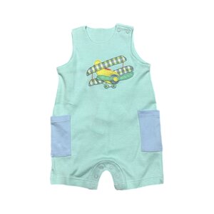 Squiggles Bi-Plane Sleeveless Sunsuit w/Pockets