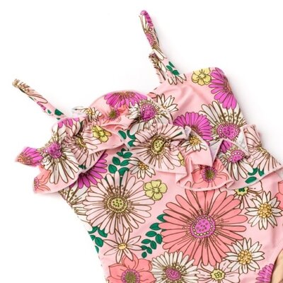 Shade Critters Pink Retro Blossom Ruffle Front 1PC