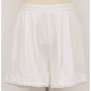 Mini Molly by Molly Bracken Off White Woven Girl Shorts