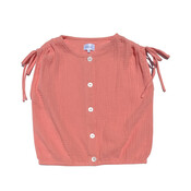 Pleat Collection Coral Gauze Maggie Top