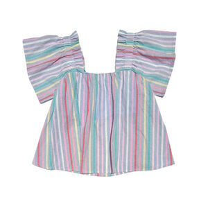 Pleat Collection Sorbet Stripe Isla Top