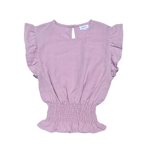 Pleat Collection Lilac Linen Cille Top