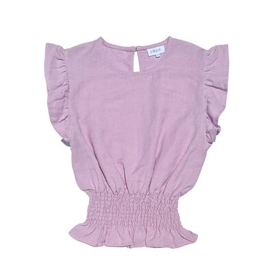 Pleat Collection Lilac Linen Cille Top