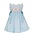 Anavini Rainbow Aqua Stripe Seersucker Dress w/ Side Bows
