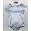 Baby Blessings Clothing Blue Geometric Levi Bubble