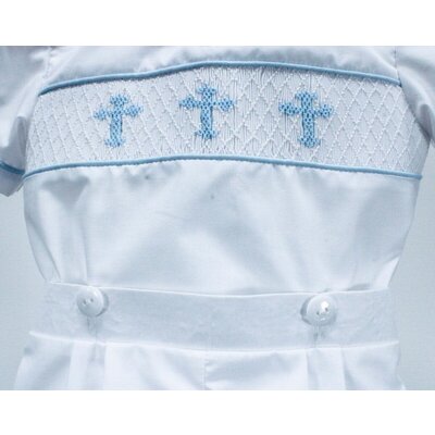 Baby Blessings Clothing Blue Crosses Henry Set