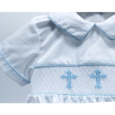 Baby Blessings Clothing Blue Crosses Henry Bubble