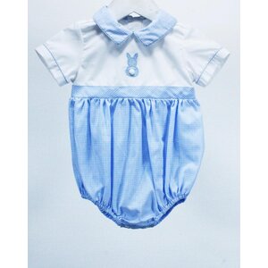 Baby Blessings Clothing Blue Bunny Tail Lucas Bubble