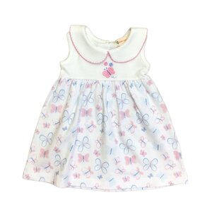 Luigi Butterfly Dress White/Light Bubblegum