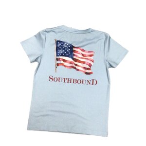 SouthBound Flag Performance Tee Light Blue