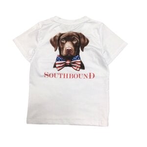 SouthBound Chocolate Lab Performance Tee White