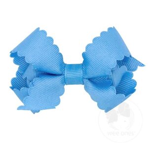 Wee Ones Mini Scallop Edge Grossgrain Bow