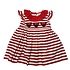 Delaney Mouse Ears Red/White Knit Stripe Dress