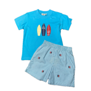 Luigi Surfboards Light Turquoise T-shirt w/ Shorts Set