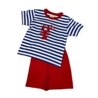 Luigi Lobster w/ Flag Stripe T-shirt and Pocket Shorts Set