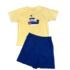 Luigi Tugboat Yellow T-shirt w/ Royal Pocket Shorts Set