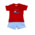 Luigi Fishing Boat Red T-shirt w/ Sky Blue Shorts Set
