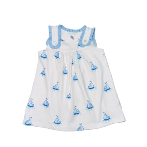 La Luna Sailboat Ruffle Strap Pima Dress