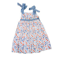 Lulu Bebe Shells Blue Gingham Strap/ Mini Sash Dress
