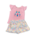 Luigi Castle Flutter Sleeve Top w/ Flower Print Shorts