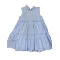 Lulu Bebe Blue Stripe Sleeveless Tier Dress
