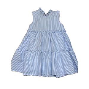 Lulu Bebe Blue Stripe Sleeveless Tier Dress