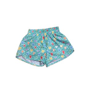 Honesty Clothing Company Hearts Performance Shorts Turquoise