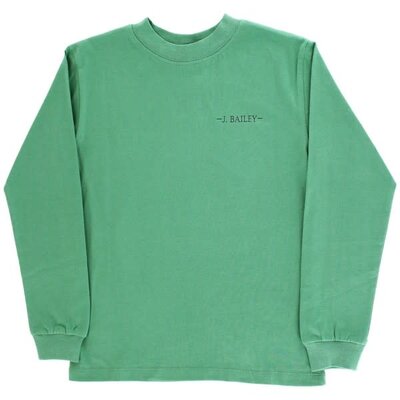 J Bailey Dog in Boat Green L/S Logo Tee