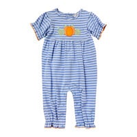 Ishtex Textile Products, Inc Pumpkin Applique Girl's Romper