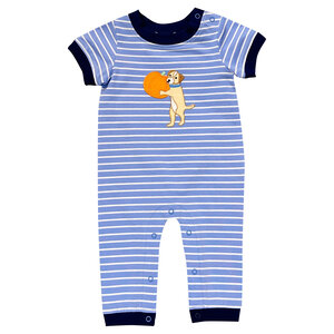 Ishtex Textile Products, Inc Pumpkin Applique Boy's Romper