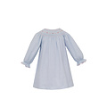 Petit Bebe Cindy Lt. Blue Knit Pin Stripe L/S Bishop