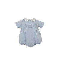 Petit Bebe Luke Lt. Blue Knit Boy's Short Bubble