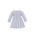 Petit Bebe Cindy Lt. Blue Knit Pin Stripe L/S Dress