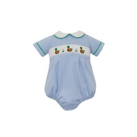 Petit Bebe Mallard Duck Blue Stripe Knit Boy's Bubble