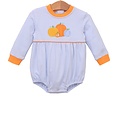 Trotter Street Kids Blue Pumpkin Patch LS Bubble