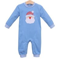 Trotter Street Kids Blue Santa Romper