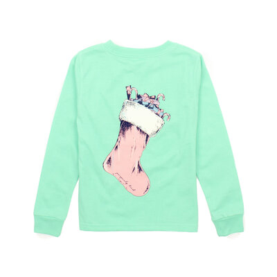 Properly Tied Wash Green Stocking Girl's L/S Tee