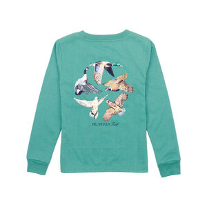 Properly Tied Teal Flock L/S Tee