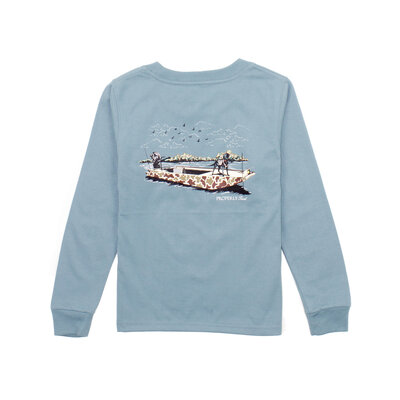 Properly Tied Steel Blue Boat Ride L/S