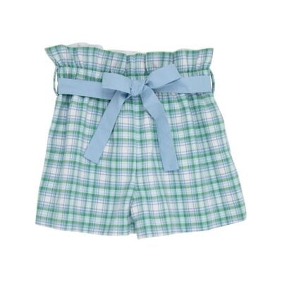 The Beaufort Bonnet Company Eastpoint Plaid/Barrington Blue Maddie BeaBagShorts - WovenYn